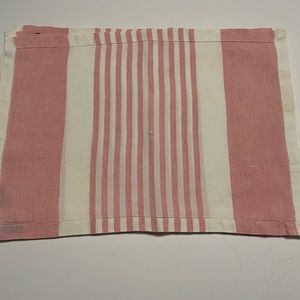 Ralph Lauren 100%Linen Placemats pink stripe (set of 6) in EUC.